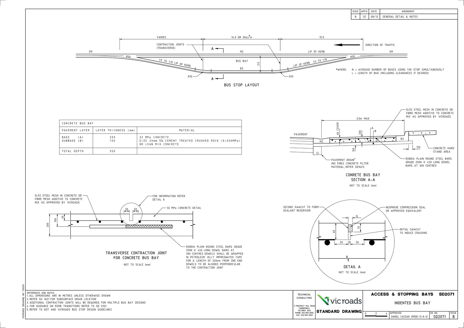 SD2071 Indented Bus Bay