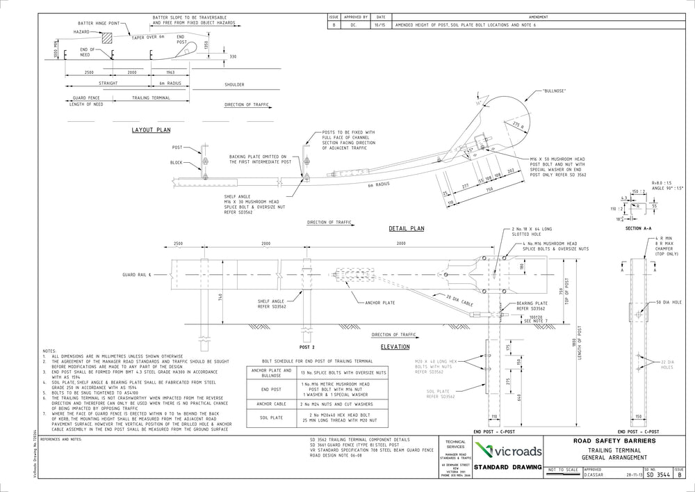SD3544 - Trailing Terminal - General Arrangement