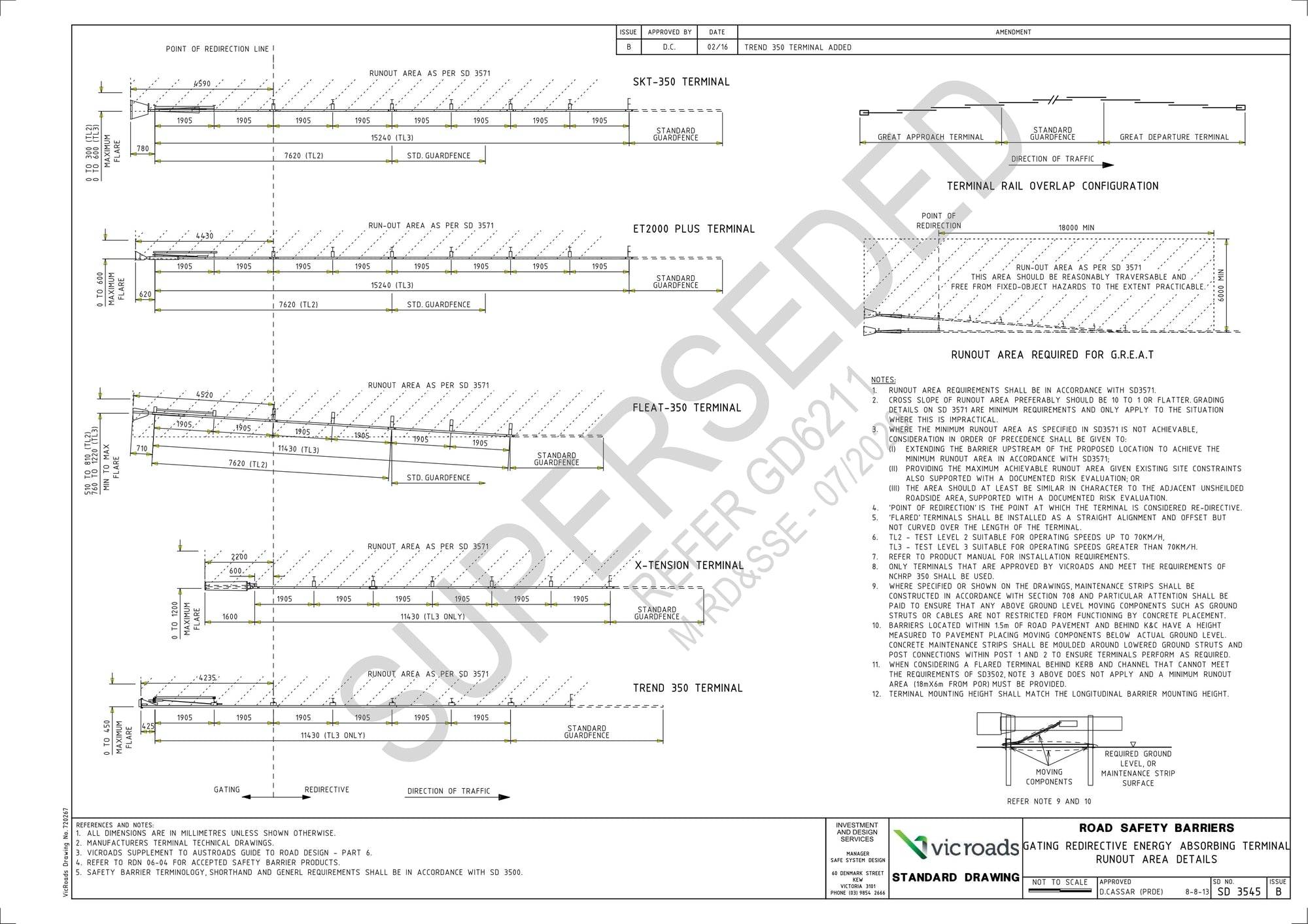 SD 3545 Gating Redirective Energy Absorbing Terminal Runout Area Det sd-3545-gating-redirective-energy-absorbing-terminal-runout-area-det