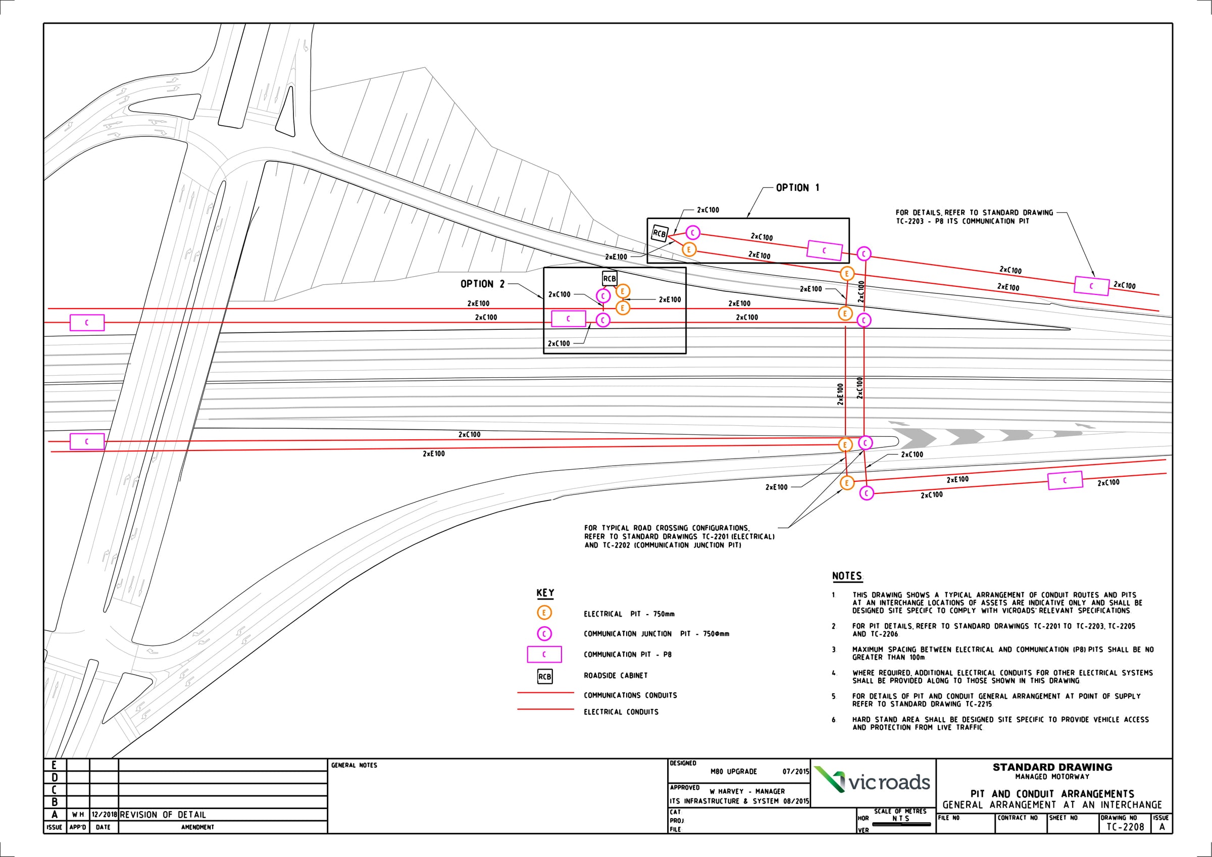 TC2208 General Arrangement at Interchanges