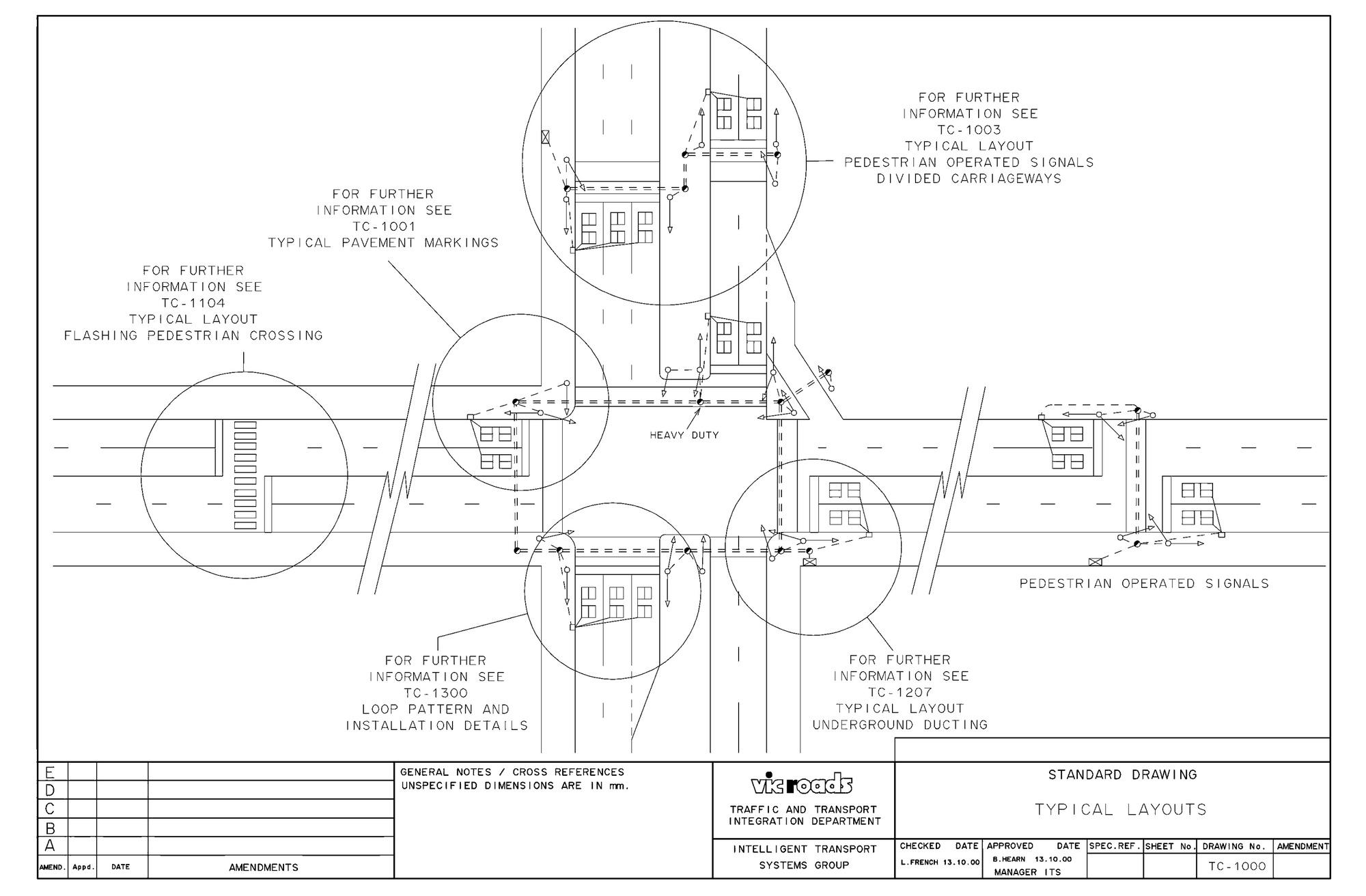 TC-1000 - Traffic Signal Typical Layouts